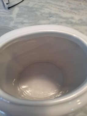 American Atelier White Ceramic Vanity Jar - Gloss Finish